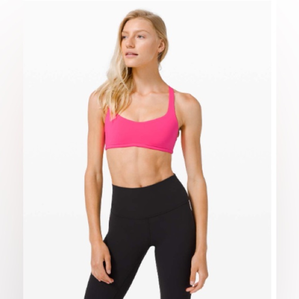 Lululemon Free To Be Bra Wild *Light Support, A/B Cup,Highlighter Pink, Size 12